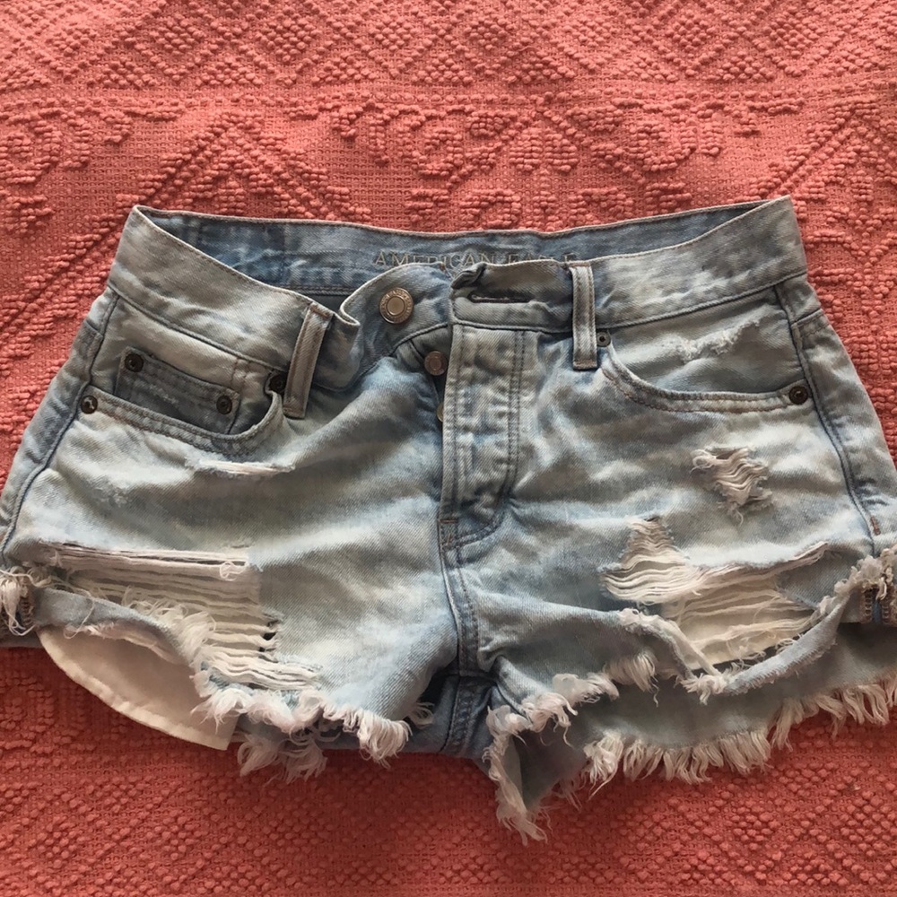 American eagle Tomgirl shortie denim shorts